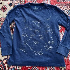 Crewcuts Navy Constellation Long Sleeve Tee
